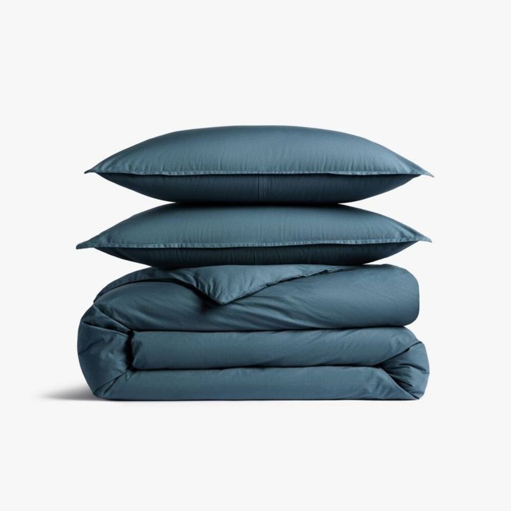 King/California King Casual Organic Cotton Duvet Cover & Sham Set Cove